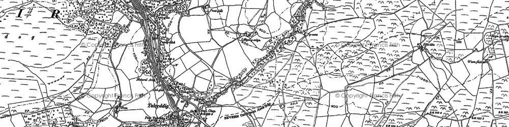 Old map of Fron in 1885