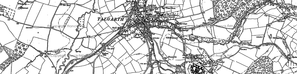 Old map of Troed-yr-harn in 1886