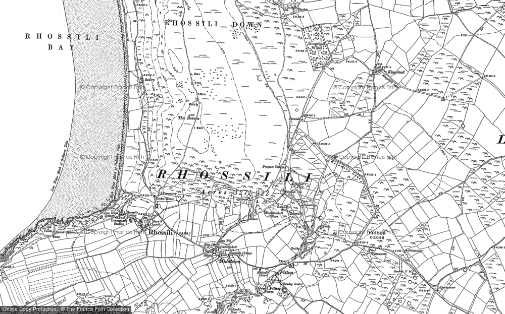 Old Map of Talgarth's Well, 1896 in 1896