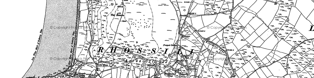 Old map of Talgarth's Well in 1896