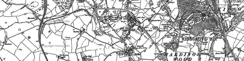 Old map of Hollins in 1897
