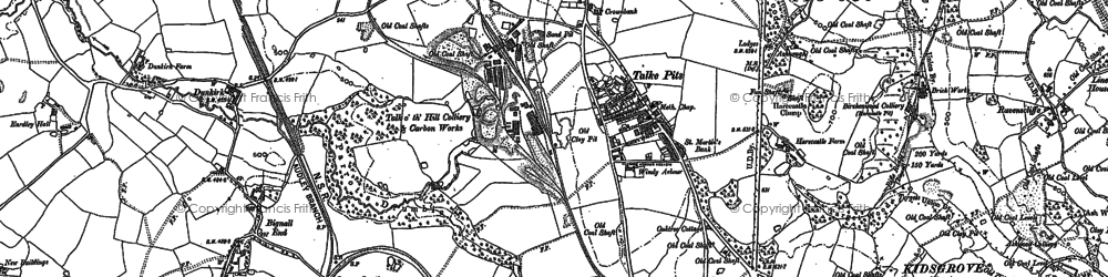 Old map of Dunkirk in 1897