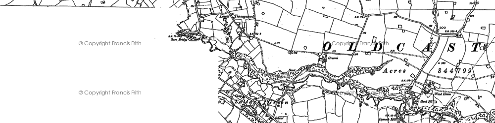 Old map of Tallarn Green in 1909