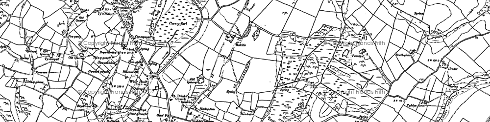 Old map of Bodeilio in 1888