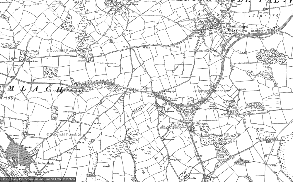 Old Map of Talyllyn, 1886 in 1886