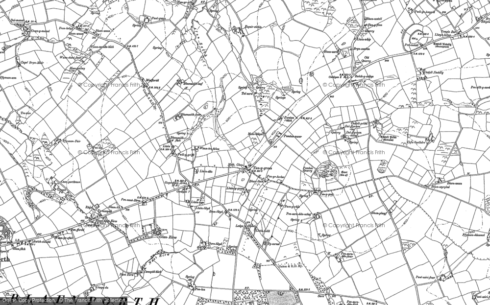 Old Map of Historic Map covering Blaensaith Fawr in 1904