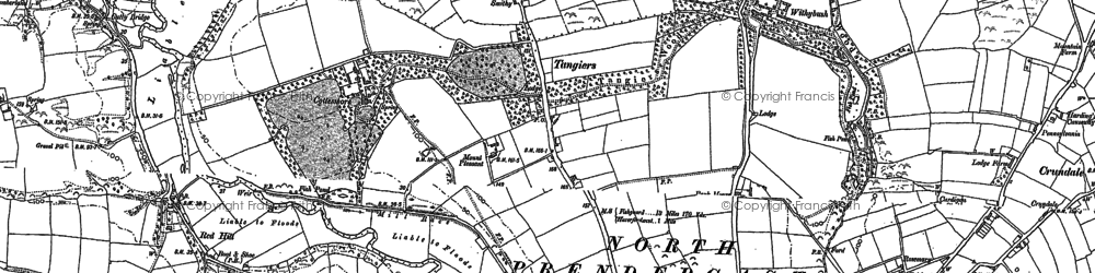 Old map of Glanafon in 1887