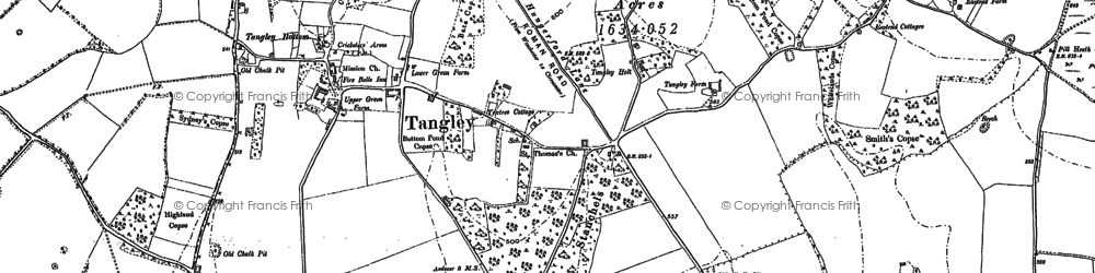 Old map of Tangley in 1909