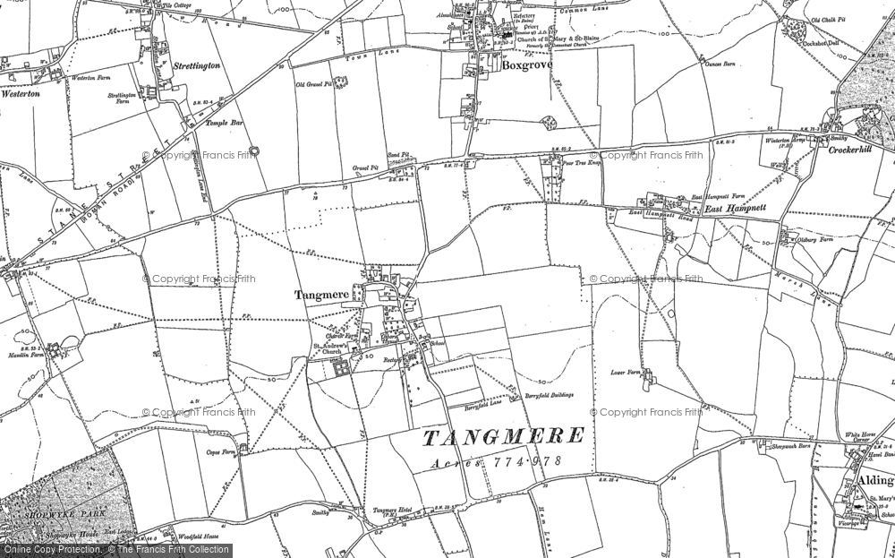 Old Map of Tangmere, 1896 in 1896