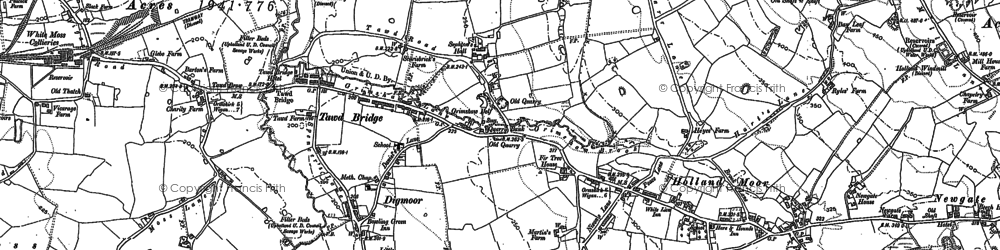 Old map of Digmoor in 1892