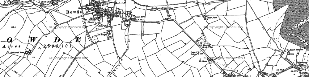 Old map of Tanis in 1899