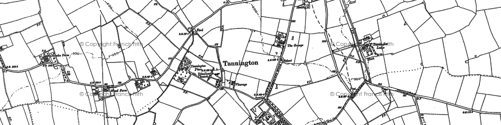 Old map of Braiseworth Hall in 1884