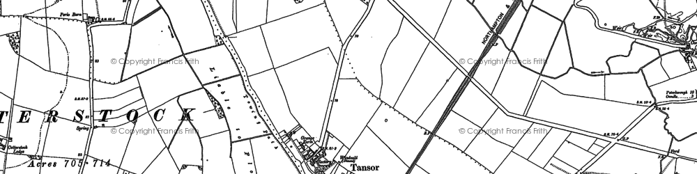 Old map of Tansor in 1885
