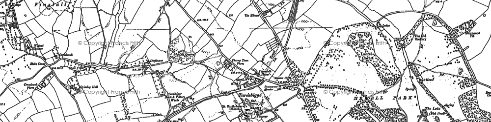 Old map of Broad Green in 1883