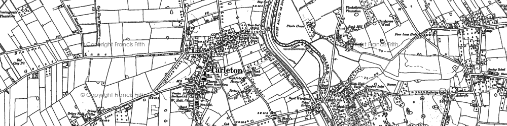 Old map of Tarleton in 1892