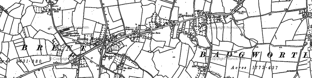 Old map of Tarnock in 1884