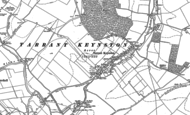 Old Map of Tarrant Keyneston, 1887