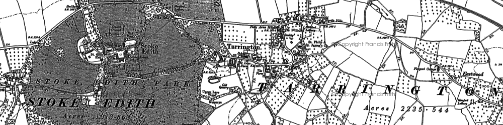 Old map of Tarrington in 1886
