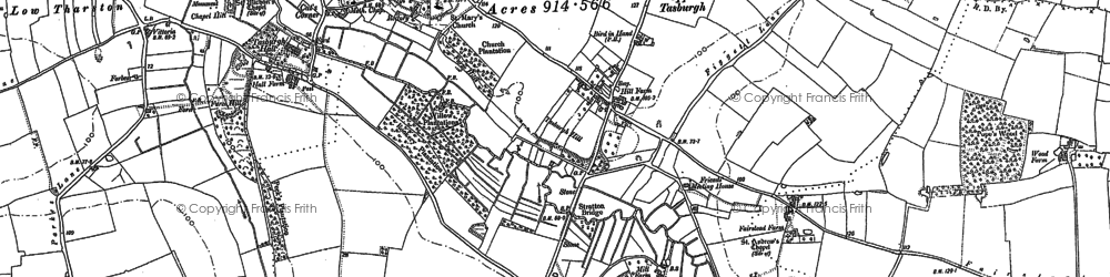 Old map of Tasburgh in 1881