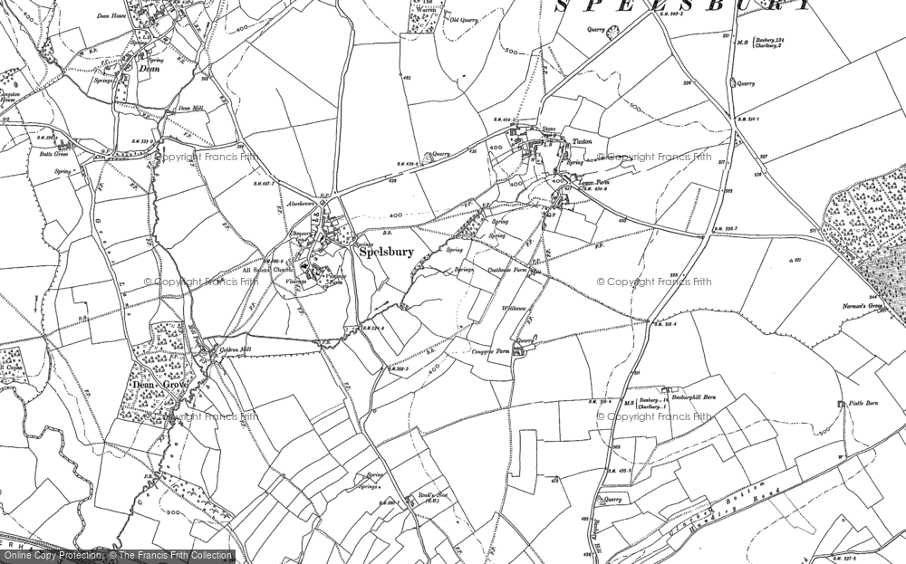 Old Map of Taston, 1898 in 1898