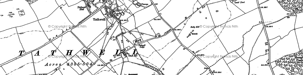 Old map of Dovendale in 1887
