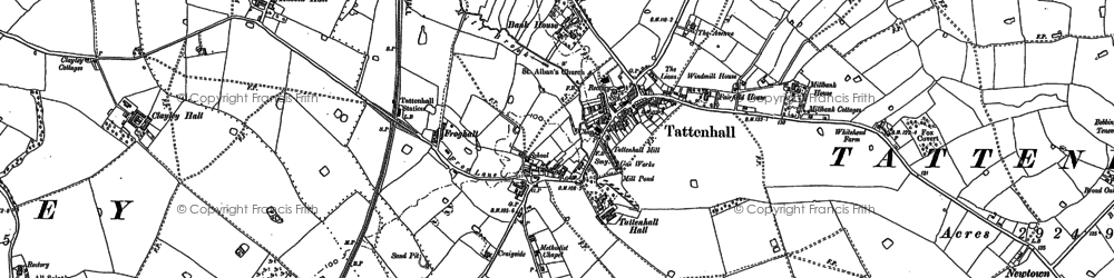Old map of Tattenhall in 1897
