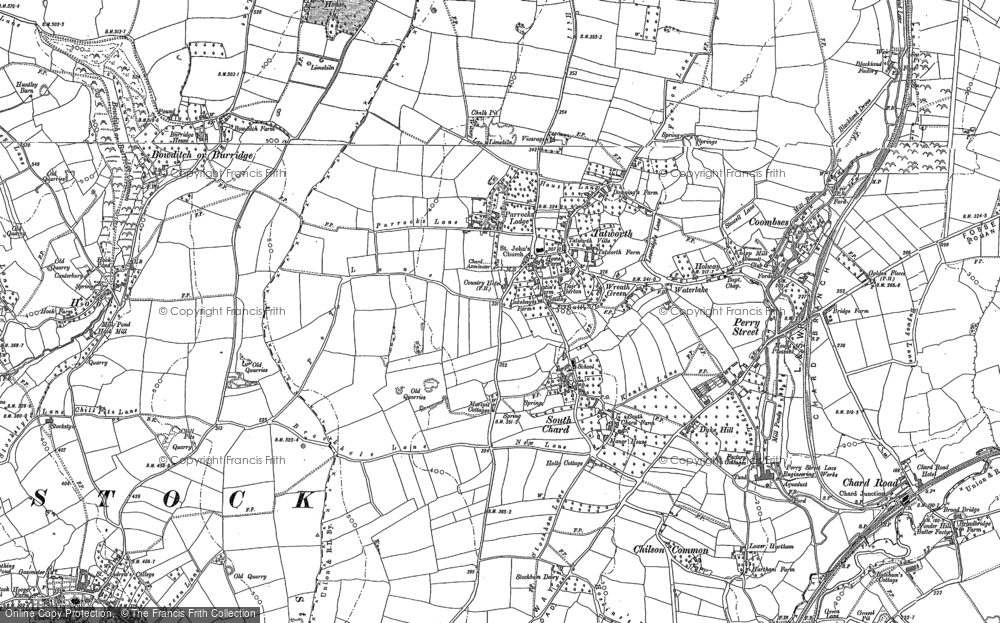 Old Map of Tatworth, 1901 in 1901