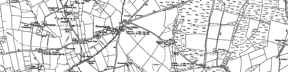 Old map of Tavernspite in 1887