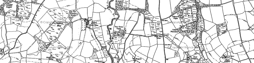 Old map of Taw Green in 1884