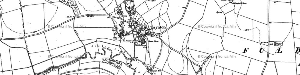 Old map of Taynton in 1898