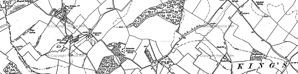 Old map of Tea Green in 1879