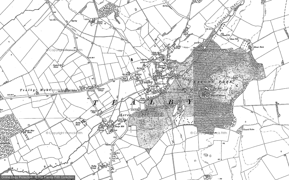 Old Map of Historic Map covering Risby in 1886