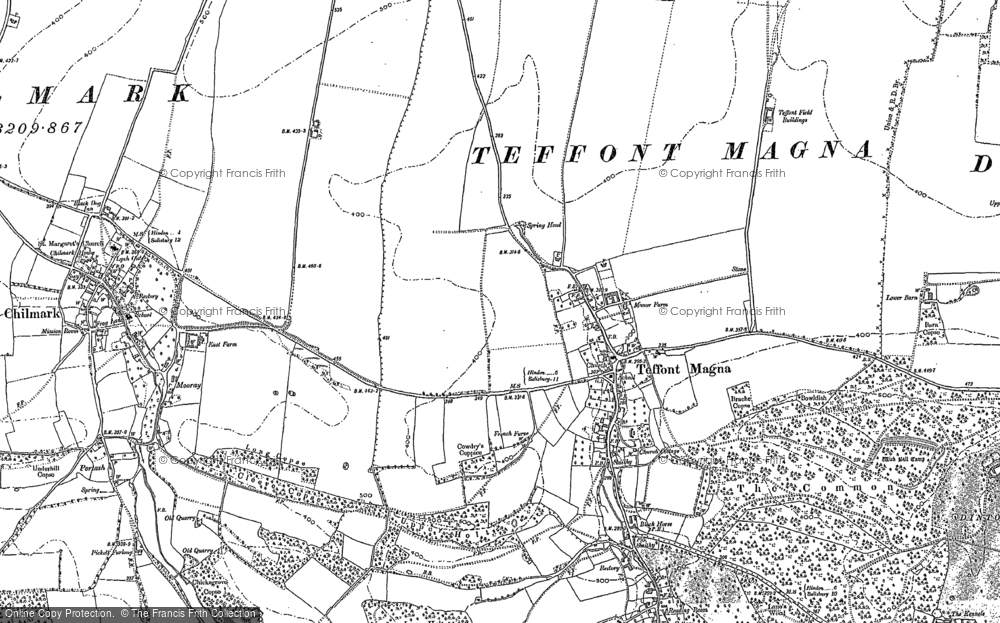 Old Map of Teffont Magna, 1899 - 1900 in 1899