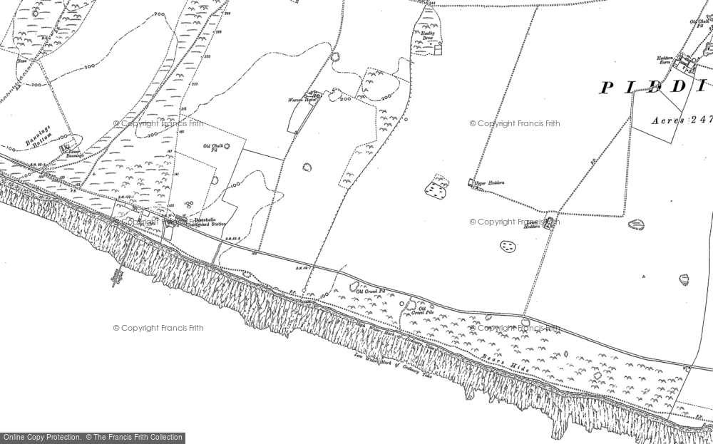 Old Map of Telscombe Cliffs, 1898 - 1909 in 1898