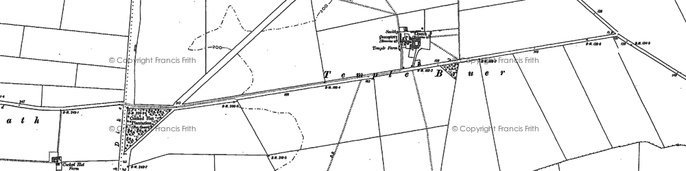 Old map of Temple Bruer in 1886