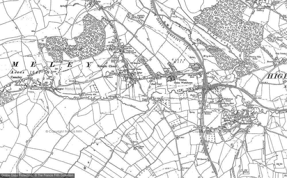 Old Map of Temple Cloud, 1883 - 1884 in 1883