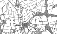 Old Map of Temple Guiting, 1883