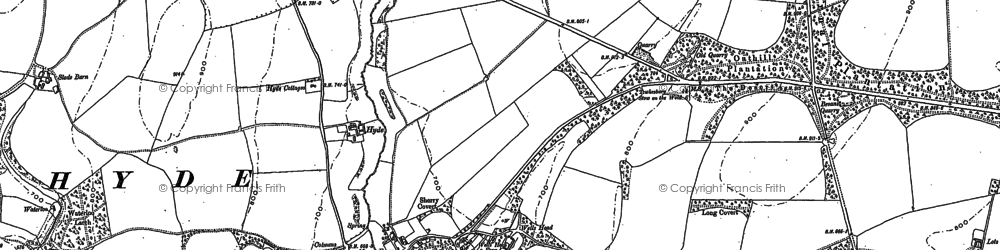 Old map of Temple Guiting in 1883