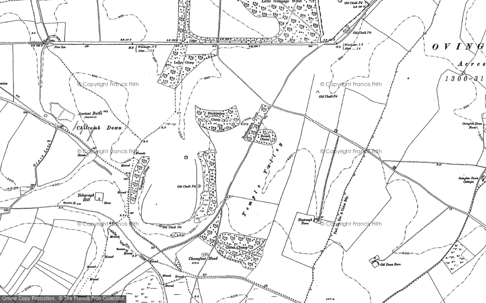 Old Map of Temple Valley, 1895 in 1895