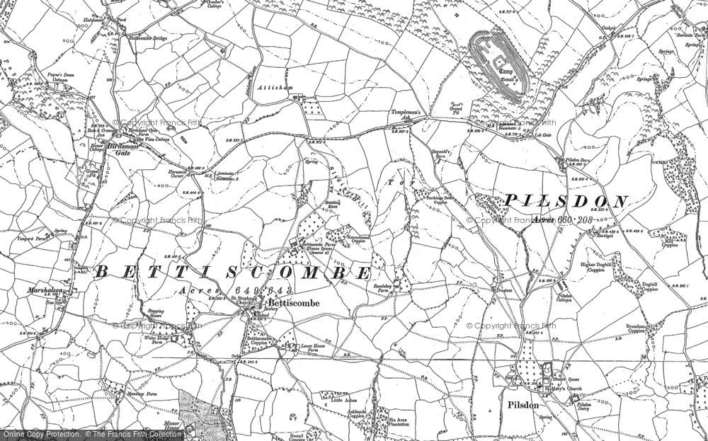 Old Map of Templeman's Ash, 1903 in 1903