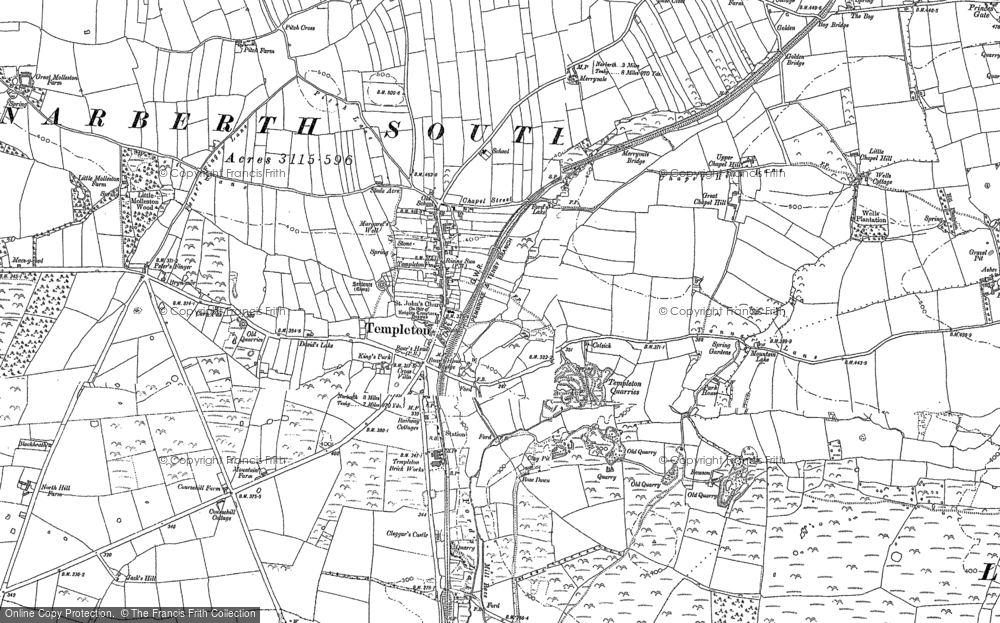 Old Map of Templeton, 1887 - 1906 in 1887