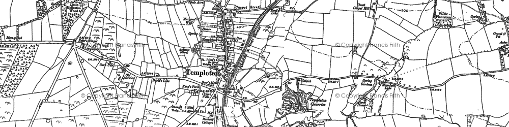 Old map of Templeton in 1887