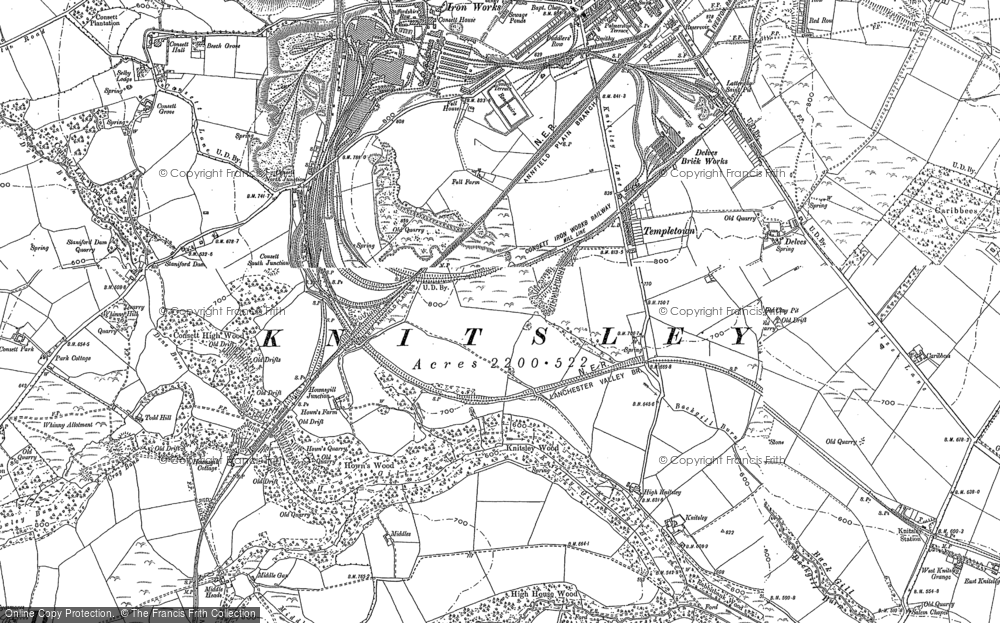 Old Map of Templetown, 1895 - 1919 in 1895