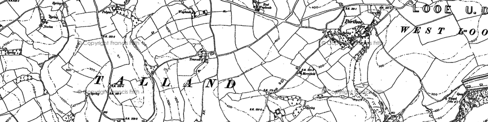 Old map of Tencreek in 1905