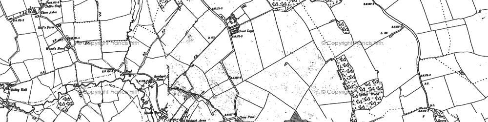 Old map of Terling in 1895