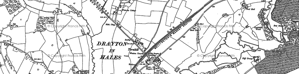 Old map of Ternhill in 1879