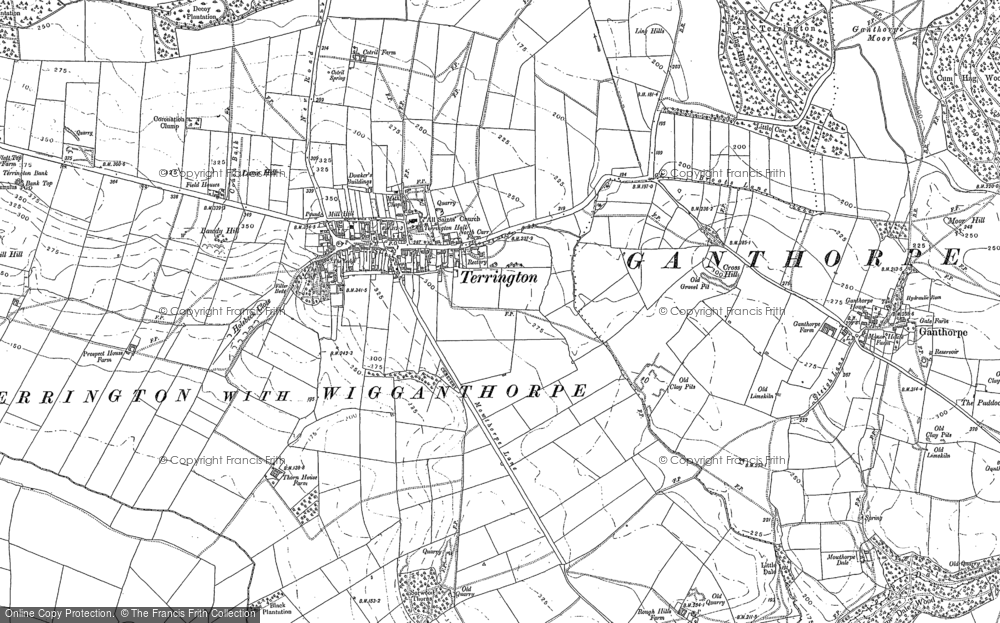 Old Map of Terrington, 1889 in 1889