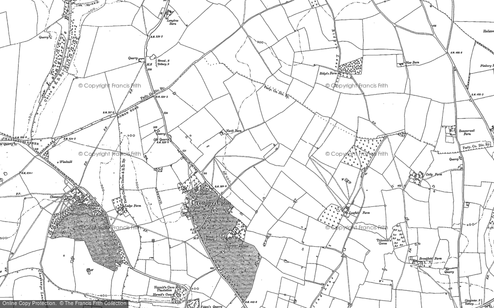Old Map of Tetbury Upton, 1881 - 1901 in 1881