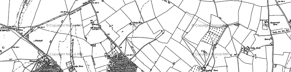 Old map of Tetbury Upton in 1881