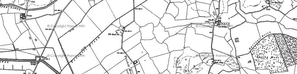 Old map of Tetchill Moor in 1874